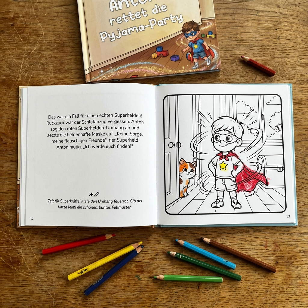 Der kleine Held rettet die Pyjama-Party